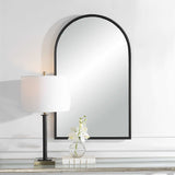 Metal Arch Mirror - Matte Black
