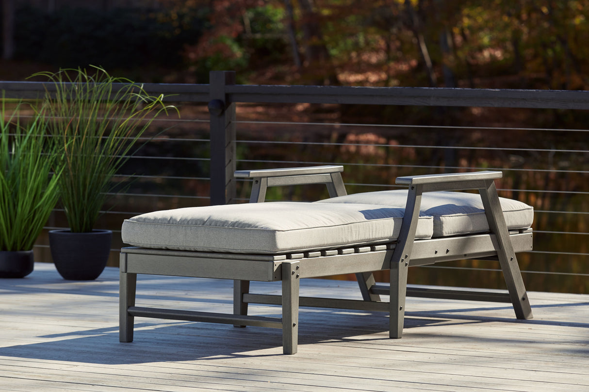 Visola - Gray - Chaise Lounge with Cushion