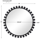 Cyra - Round Mirror - Black