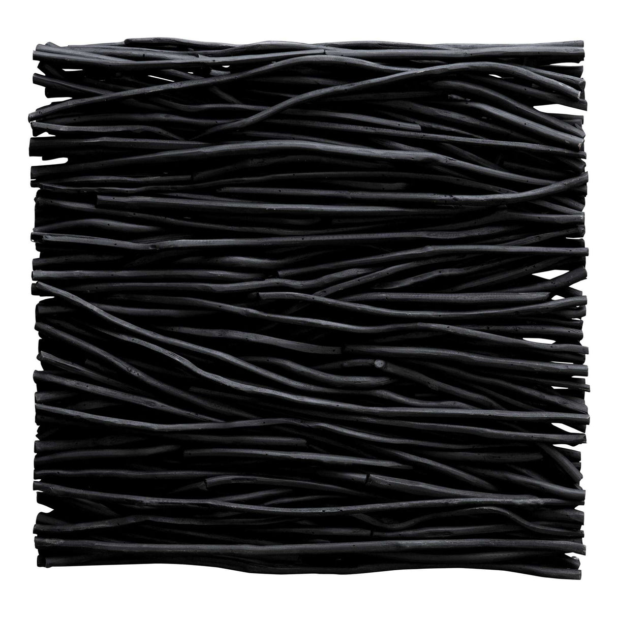 Gathered Teak - Square Wood Wall Decor - Black