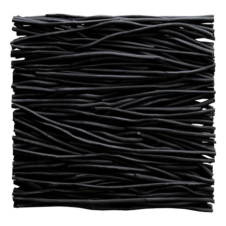 Gathered Teak - Square Wood Wall Decor - Black