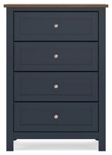 Landocken - Four Drawer Chest - Brown / Blue