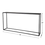 Coreene - Large Industrial Console Table - Black