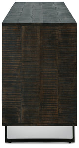 Kevmart - Grayish Brown / Black - Accent Cabinet