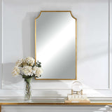 Metal Frame Mirror - Gold Leaf