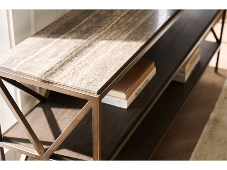 Montclair - Brindle Console - Light Brown / Dark Brown