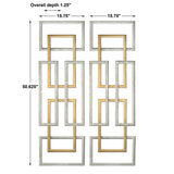 Aerin - Geometric Wall Art, Set Of 2 - Gold