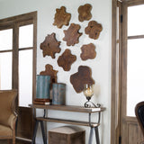 Kalani - Teak Wall Art Set Of 3 - Light Brown