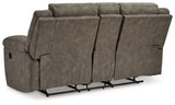 Laresview - Dbl Reclining Loveseat with Console - Fossil