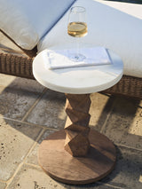 Isle Of Palms - Accent Table - Light Brown / White