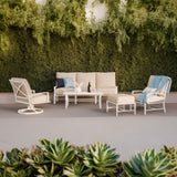 Bristol - Club Chair Canvas Flax, With Self Welt - Canvas Flax / White