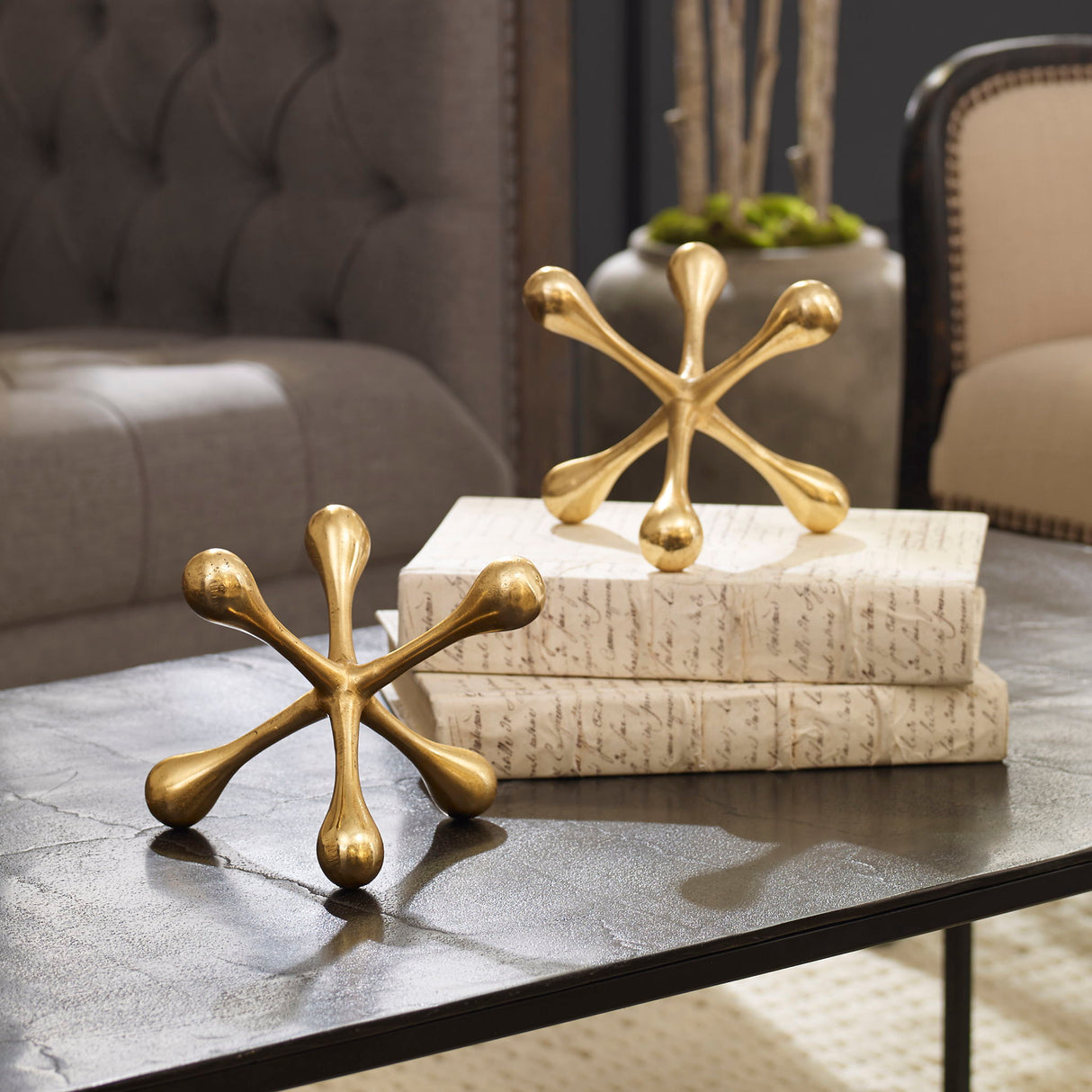 Harlan - Objects Set Of 2 - Brass