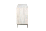 Leia - Bar Cabinet - White Mango / Ivory Bone / Gray