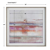 Torrent - Abstract Art Framed Print - Pink