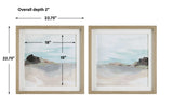 Glacial Coast - Framed Prints, Set Of 2 - Light Brown