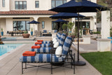 Provence - Chaise Lounge, With Self Welt - Canvas Flax / Black