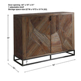 Evros - Reclaimed Wood 2 Door Cabinet - Brown, Dark