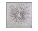 Energy Burst Canvas Art - Pearl Silver