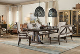 Roslyn County - Trestle Dining Table With Leaves - Dark Brown