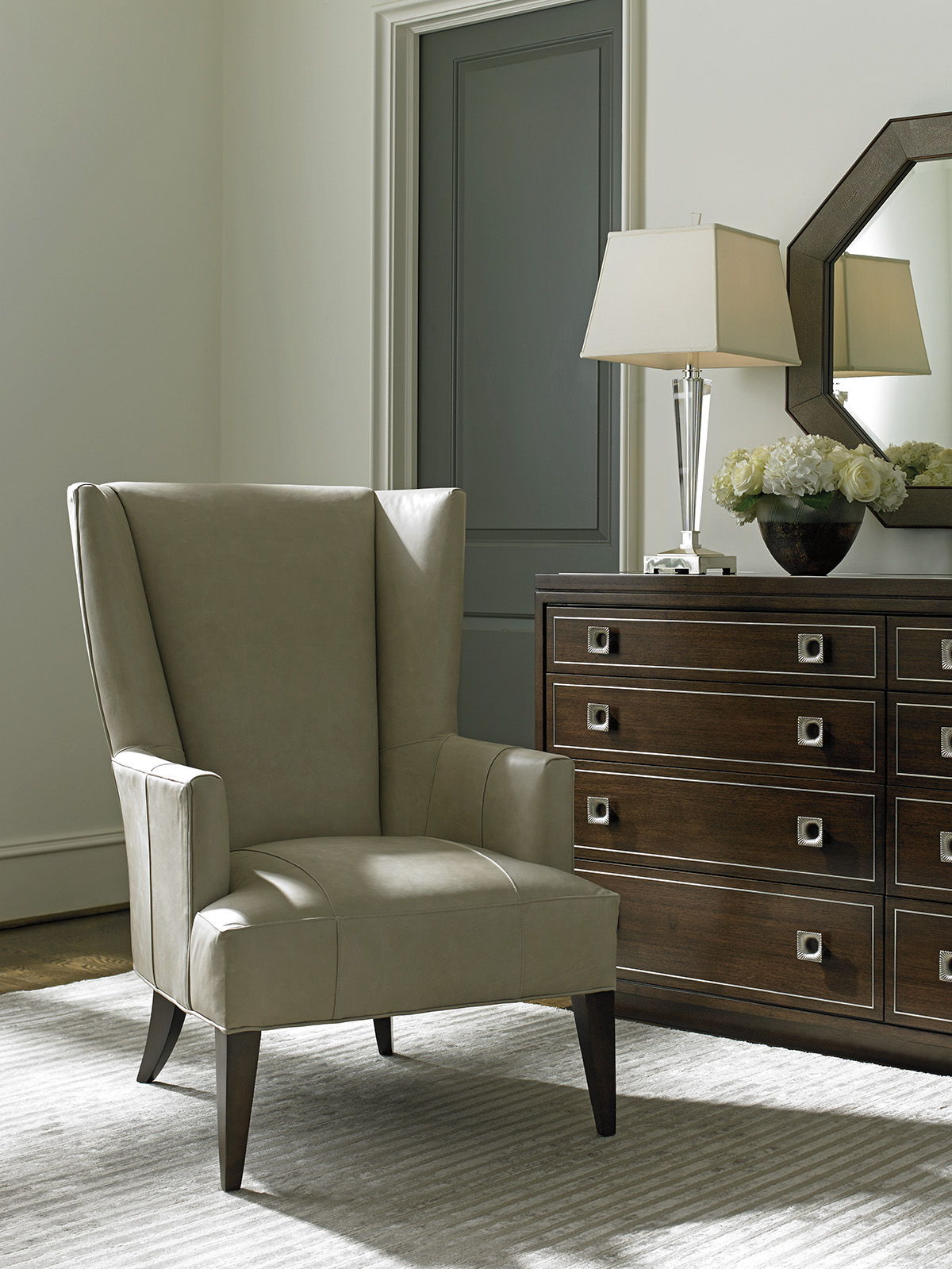 Macarthur Park - Brockton Leather Wing Chair - Light Brown