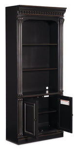 Telluride - Bunching Bookcase (With Doors) - Black