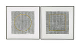 Graphite Canvas Art (Set of 2) - White