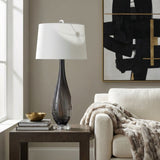 Glass Table Lamp - Black