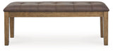 Urbinforte - Large Upholstered Dining Room Bench - Light Brown