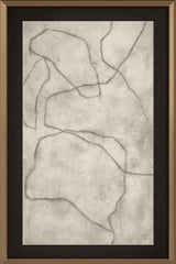 Conversations In The Past Framed Print - Gray / Off White