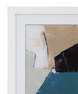 Layers II Framed Print - Light Brown / Blue