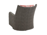 Cypress Point Ocean Terrace - Occasional Swivel Glider Chair - Dark Gray / Red
