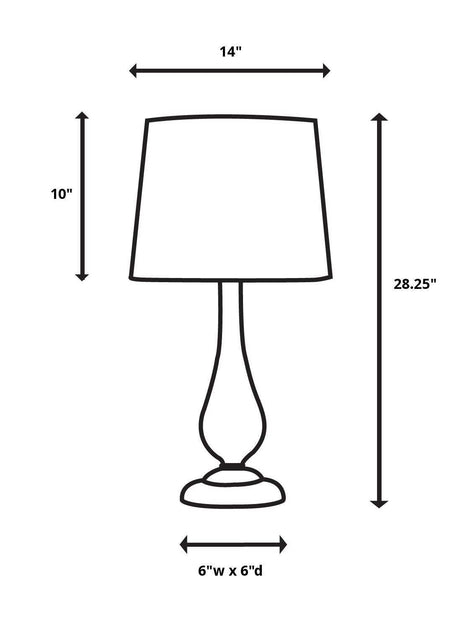 Vercana - Table Lamp, Set Of 2 - Pearl Silver