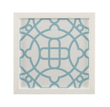 Tile Motif I Framed Print - Light Blue