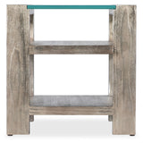 Melange - Saber End Table - Pearl Silver