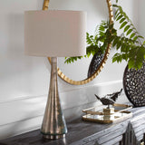 Contour - Metallic Glass Table Lamp - Gray, Dark