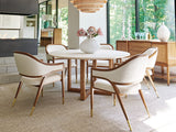 Palm Desert - Woodard Marble Top Dining Table - Dark Brown