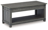 Freedan - Rect Lift Top Cocktail Table - Grayish Brown