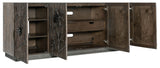 Melange - Florence 4-Door Credenza - Dark Gray
