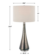 Contour - Metallic Glass Table Lamp - Gray, Dark