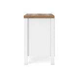 Kerisden - Two Drawer Night Stand - White / Brown