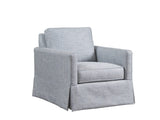 Barclay Butera Upholstery - Beach Club Chair - Light Blue / White