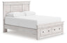 Makidern - Panel Storage Bed With Storage Footboard