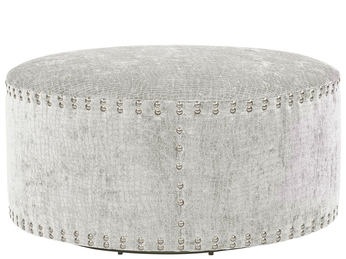 Pi - 36" Outdoor Ottoman, Special Order - Pearl Silver