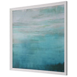 Cancun - Framed Print - Blue