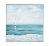 Drifting Framed Canvas - Blue