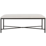 Avenham - Black Framed Bench - White