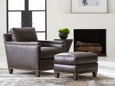 Lexington Leather - Strada Leather Ottoman - Black