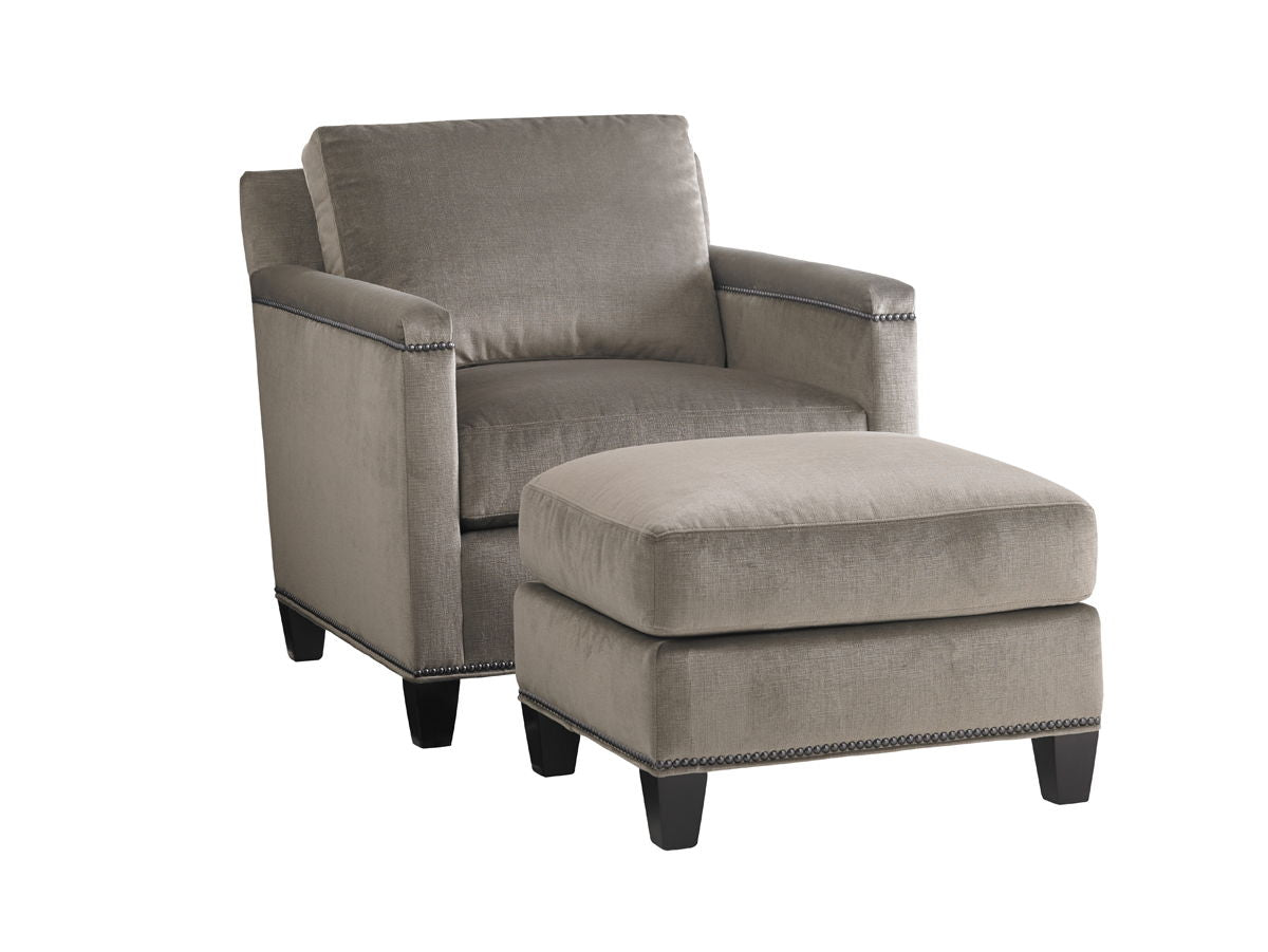 Lexington Upholstery - Strada Ottoman - Dark Gray