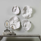 Sea Coral - Wall Art, Set Of 4 - White