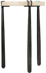 Driftwood - Metal Spot Table - Beige / Gray